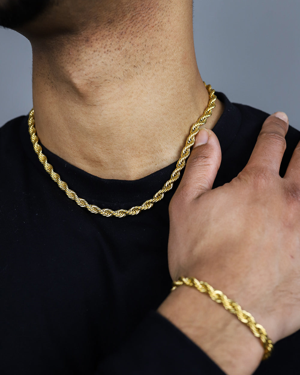 CLEAN ROPE CHAIN. - 6MM 18K GOLD