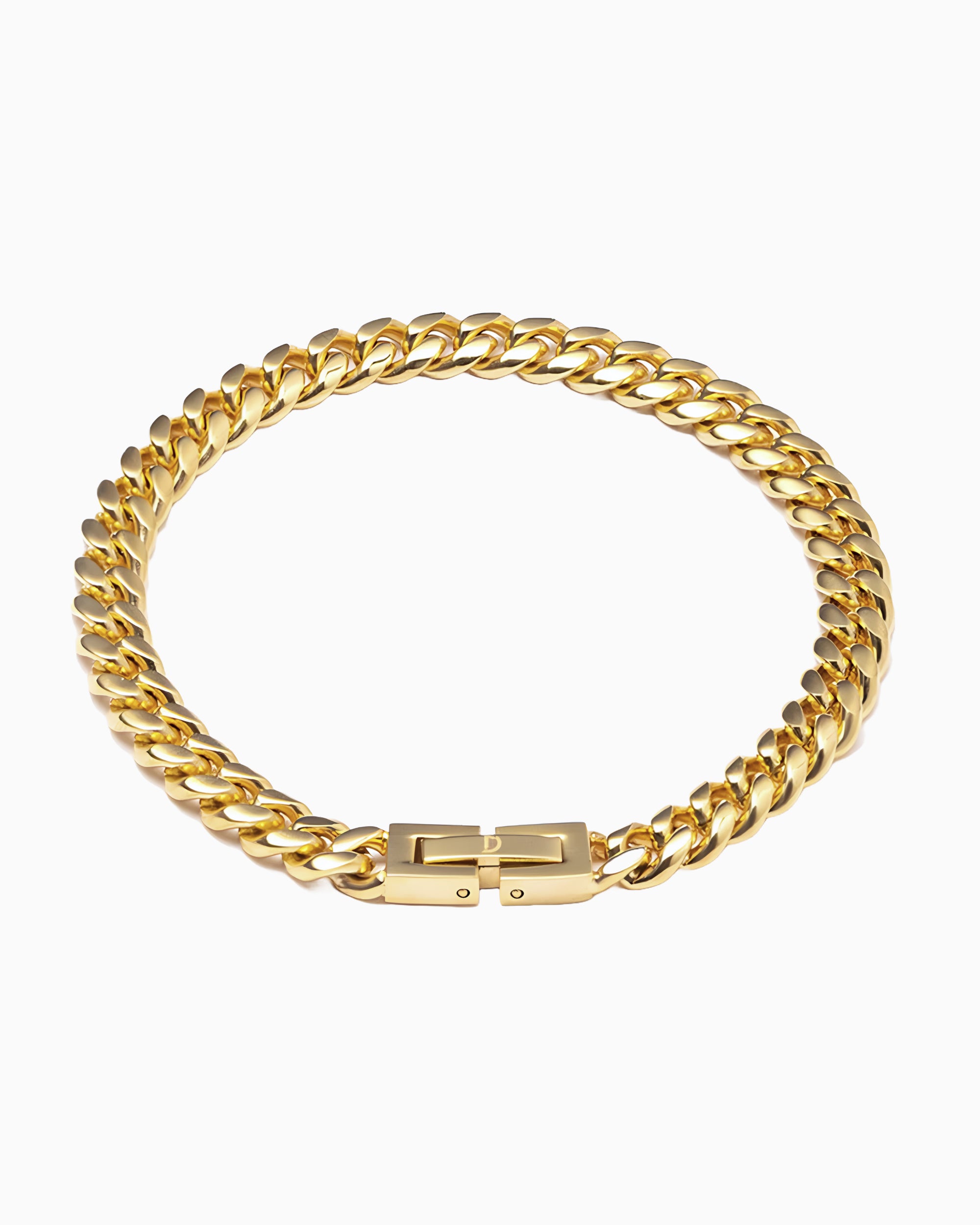 CLEAN CUBANA BRACELET. - 6MM GOLD