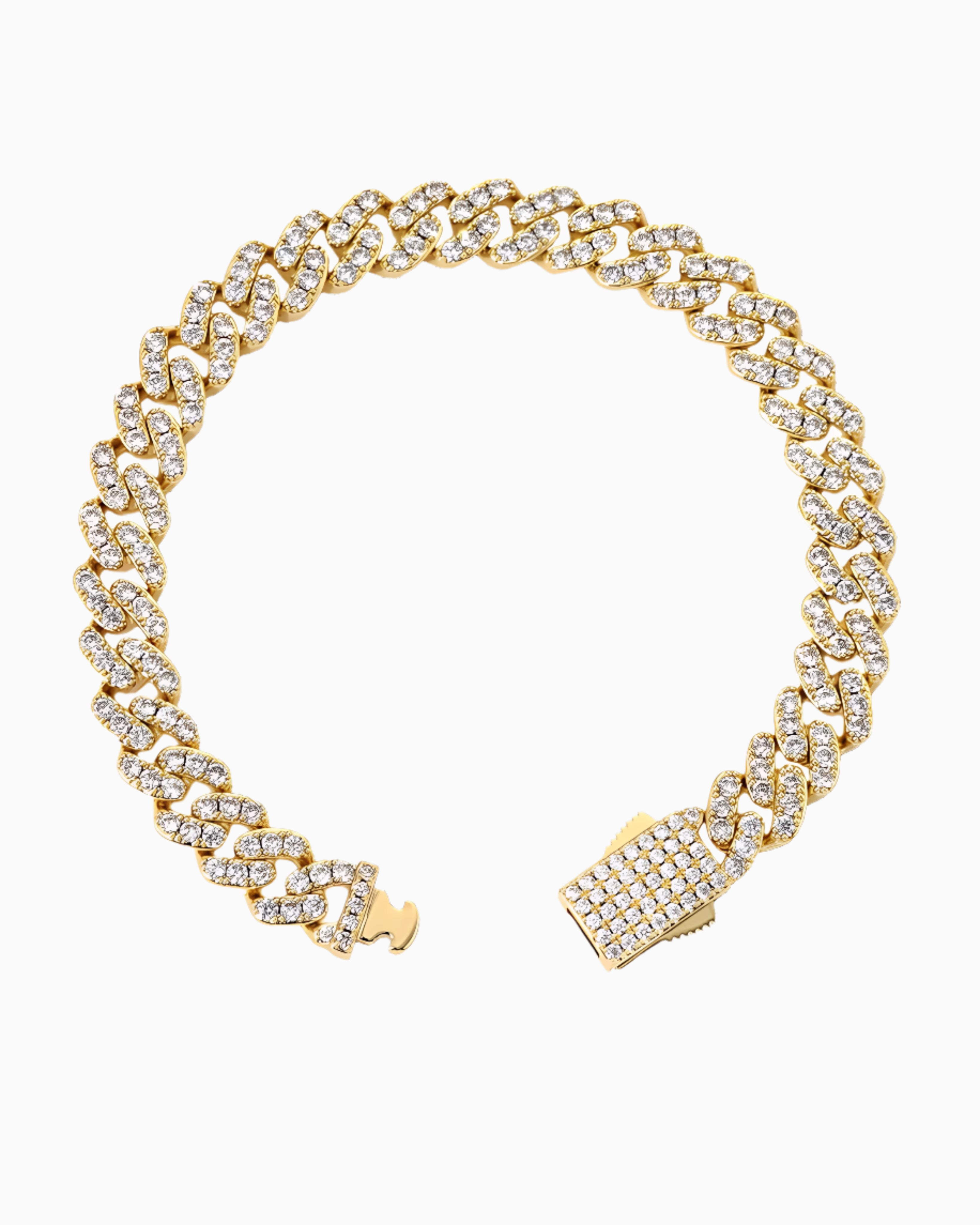 ICY CUBANA BRACELET. - 8MM GOLD