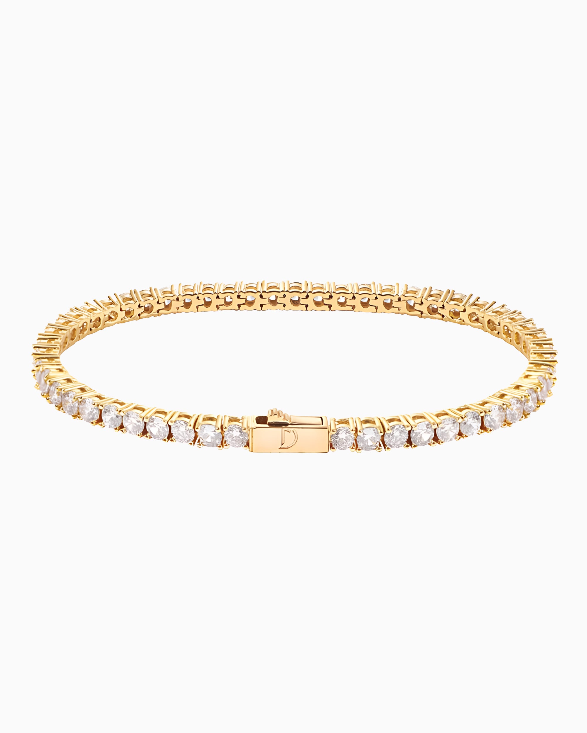 TENNISBOY BRACELET. - 4MM GOLD